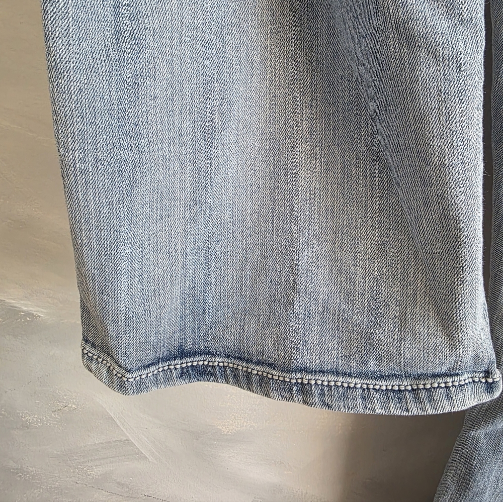 Paisley Sky Women Blue Denim Jeans Pants Bootcut Y2K Sz 18W Embellished Pockets - Picture 8 of 8